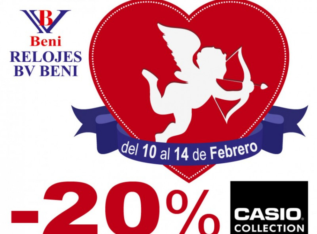 Especial Enamorados, un 20% de descuento en Casio Collection